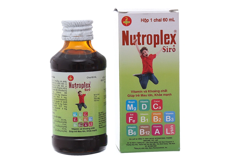 Siro Nutroplex bổ sung vitamin, trị thiếu máu chai 60ml - 
