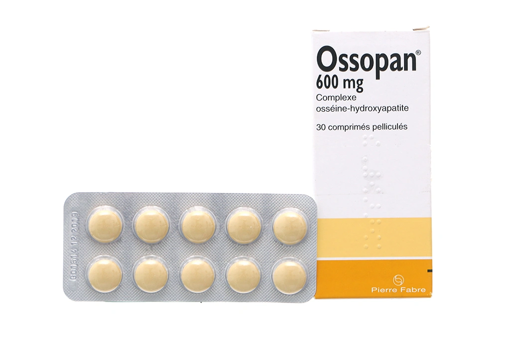 Ossopan 600mg bổ sung canxi, trị loãng xương (3 vỉ x 10 viên) - 