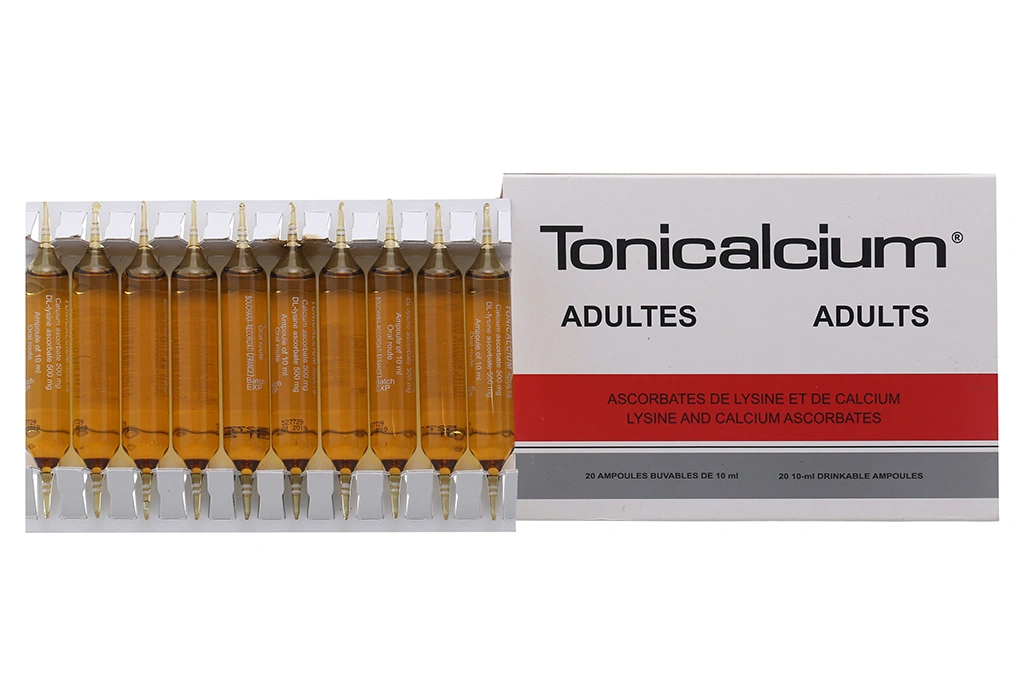 Dung dịch uống Tonicalcium Adults trị suy nhược cho người lớn (20 ống x 10ml) - 