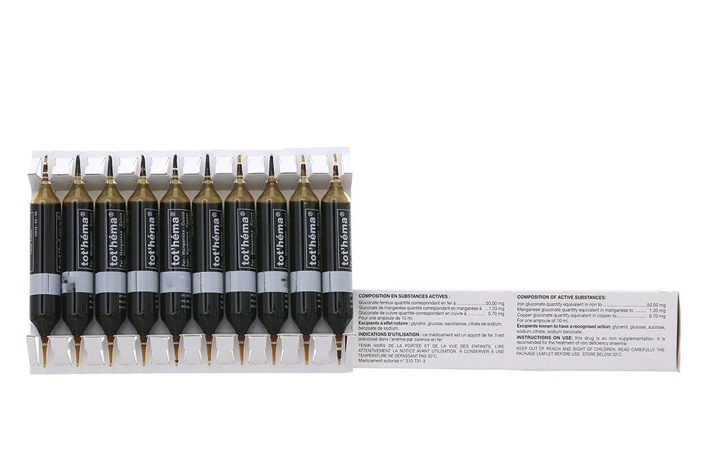 Dung dịch uống Tot'héma trị thiếu máu, thiếu sắt (20 ống x 10ml) - 1