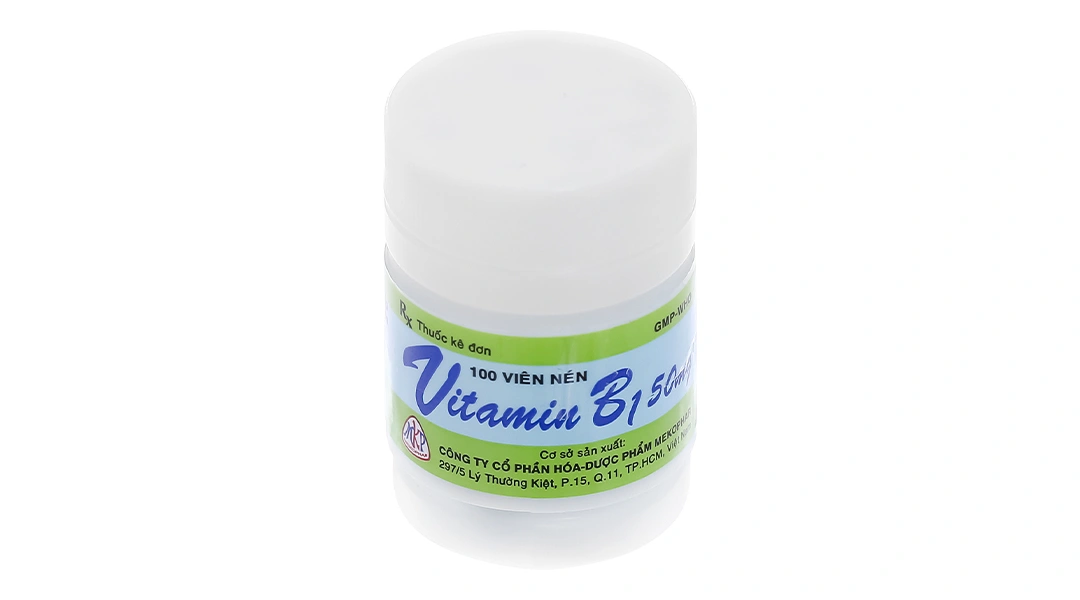 Vitamin B1 Mekophar 50mg trị viêm dây thần kinh, tê phù lọ 100 viên - 