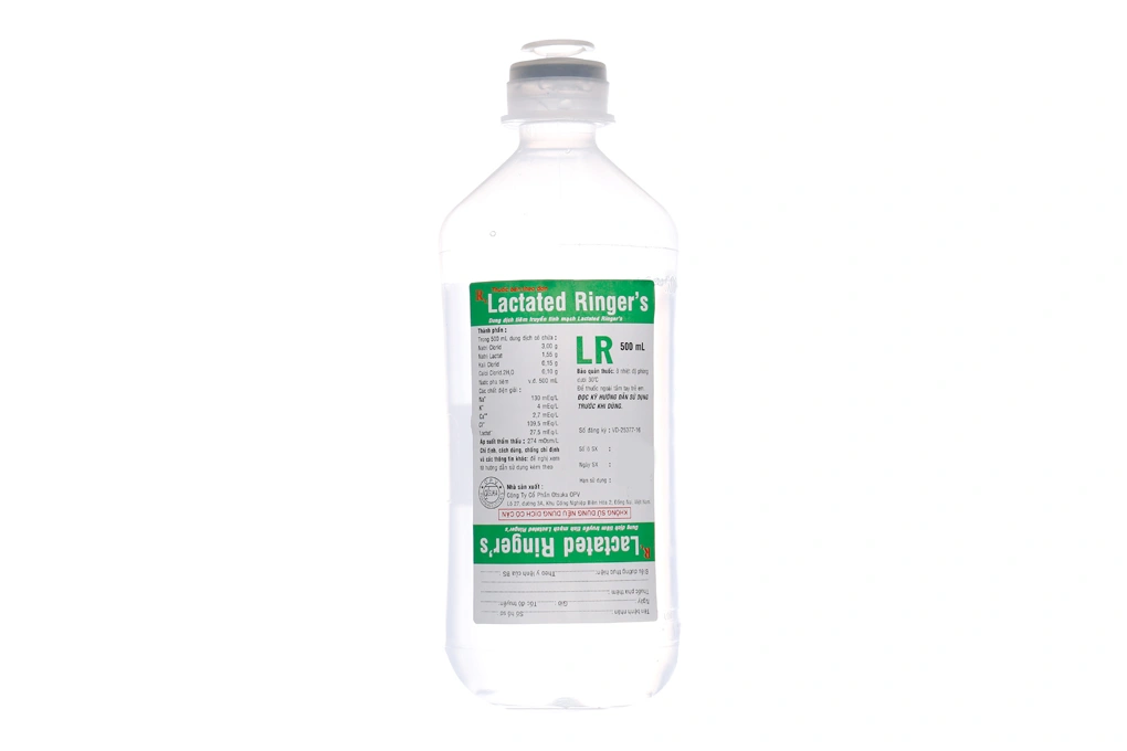 Dịch truyền Lactated Ringer's Otsuka bổ sung nước, điện giải chai 500ml - 