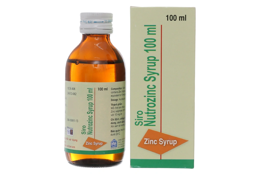 Siro Nutrozinc 10mg/5ml bổ sung kẽm, tăng đề kháng chai 100ml - 