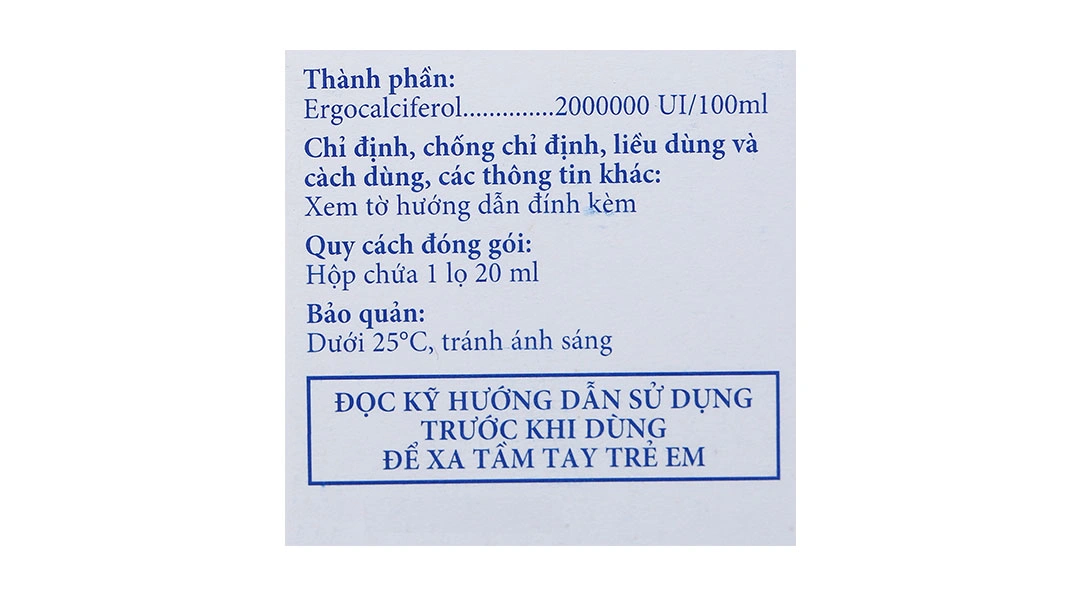 Dung dịch uống Stérogyl 2000000UI/100ml phòng và trị thiếu vitamin D chai 20ml - 5