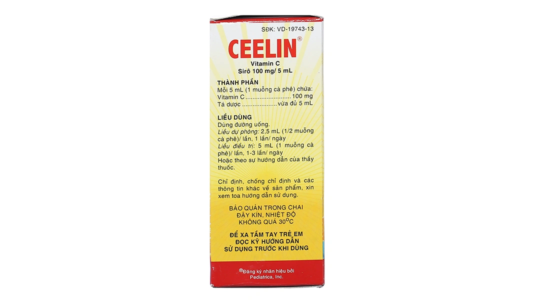 Siro Ceelin 100mg/5ml phòng, trị thiếu vitamin C ở trẻ nhỏ chai 60ml - 4