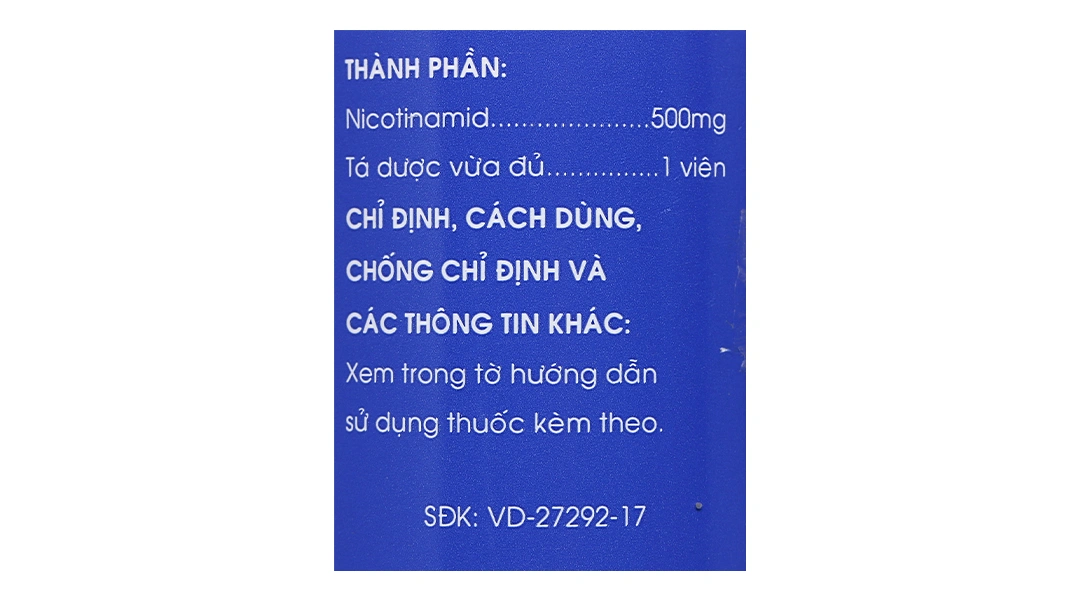 Vitamin PP Mekophar 500mg trị thiếu nicotinamide lọ 100 viên - 3