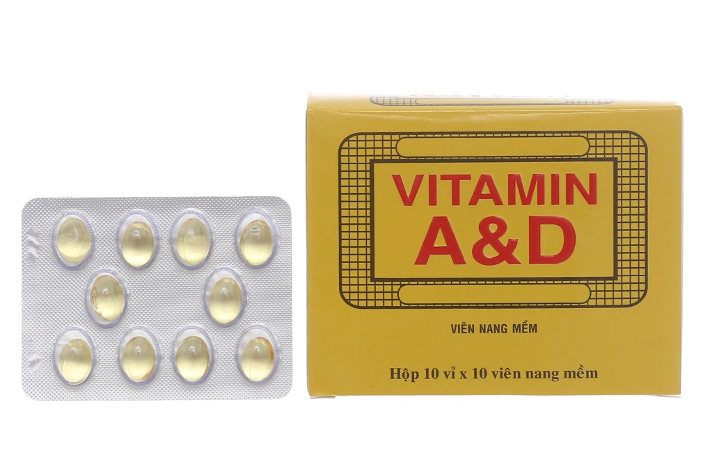 Vitamin A&D Imexpharm dự phòng thiếu hụt vitamin A và vitamin D (10 vỉ x 10 viên) - 