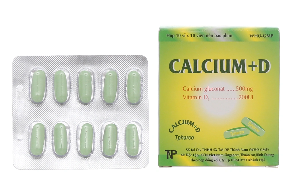 Calcium+D TNP trị loãng xương, nhuyễn xương (10 vỉ x 10 viên) - 