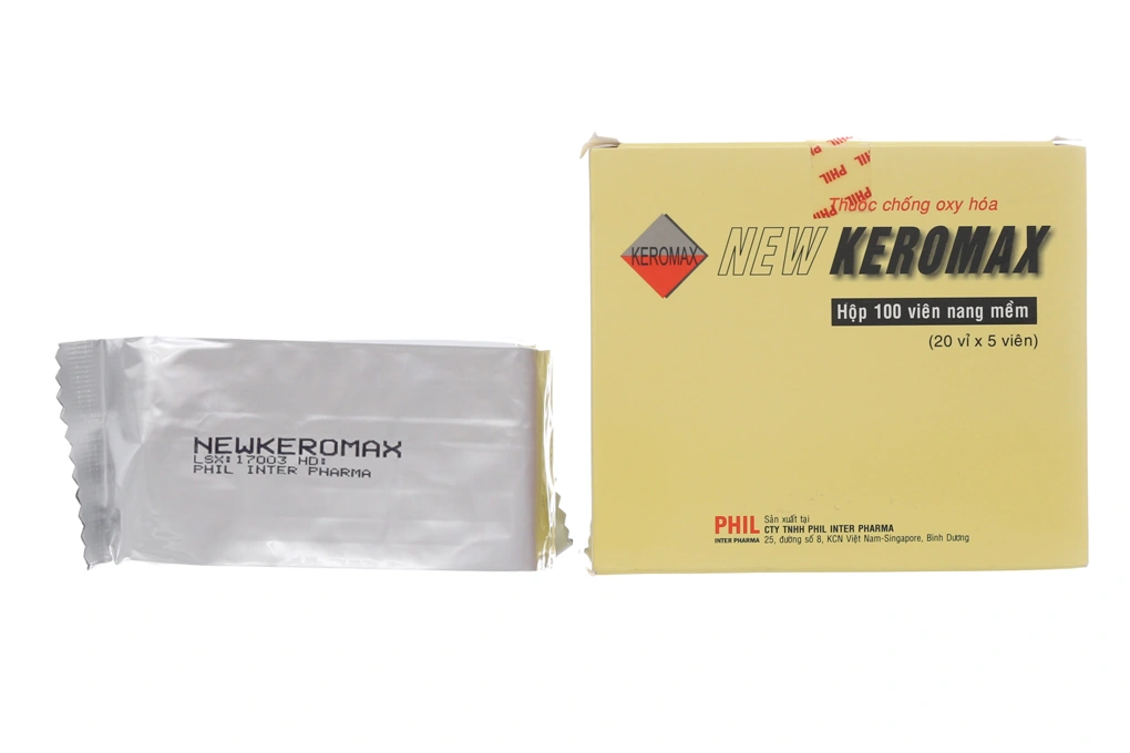 New Keromax chống oxy hóa, tăng đề kháng (20 vỉ x 5 viên) - 