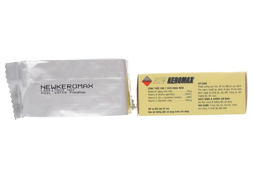 New Keromax chống oxy hóa, tăng đề kháng (20 vỉ x 5 viên) - 1