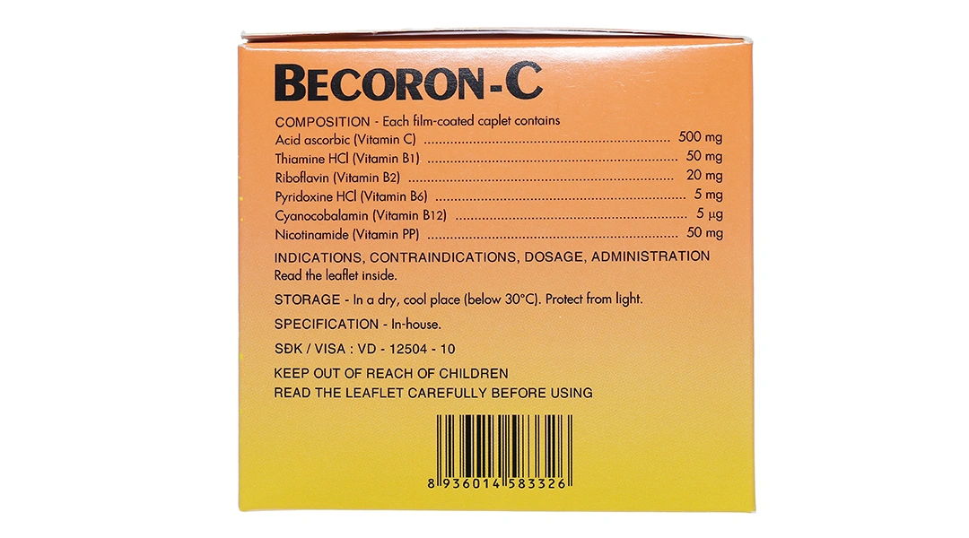 Becoron-C tăng cường, củng cố hệ thống miễn dịch (10 vỉ x 10 viên) - 6