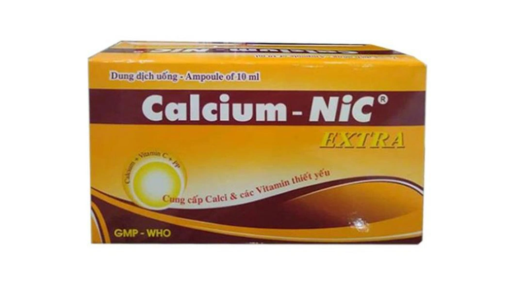 Dung dịch uống Calcium-Nic Extra trị loãng xương, còi xương (20 ống x 10ml) - 