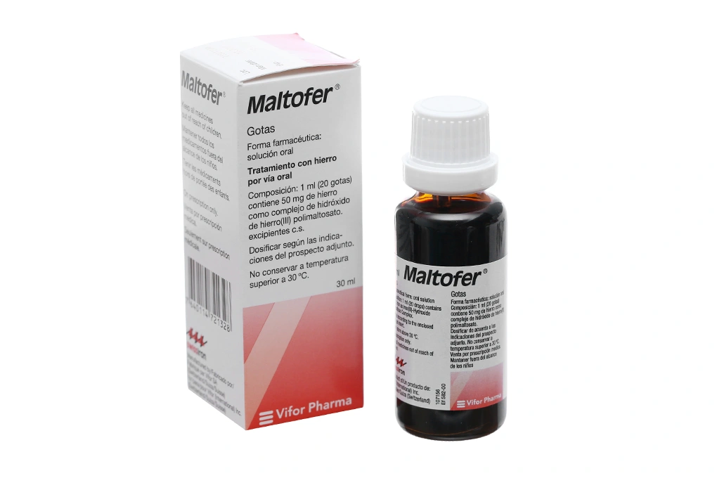 Dung dịch uống Maltofer 50mg/ml trị thiếu máu, thiếu sắt chai 30ml - 