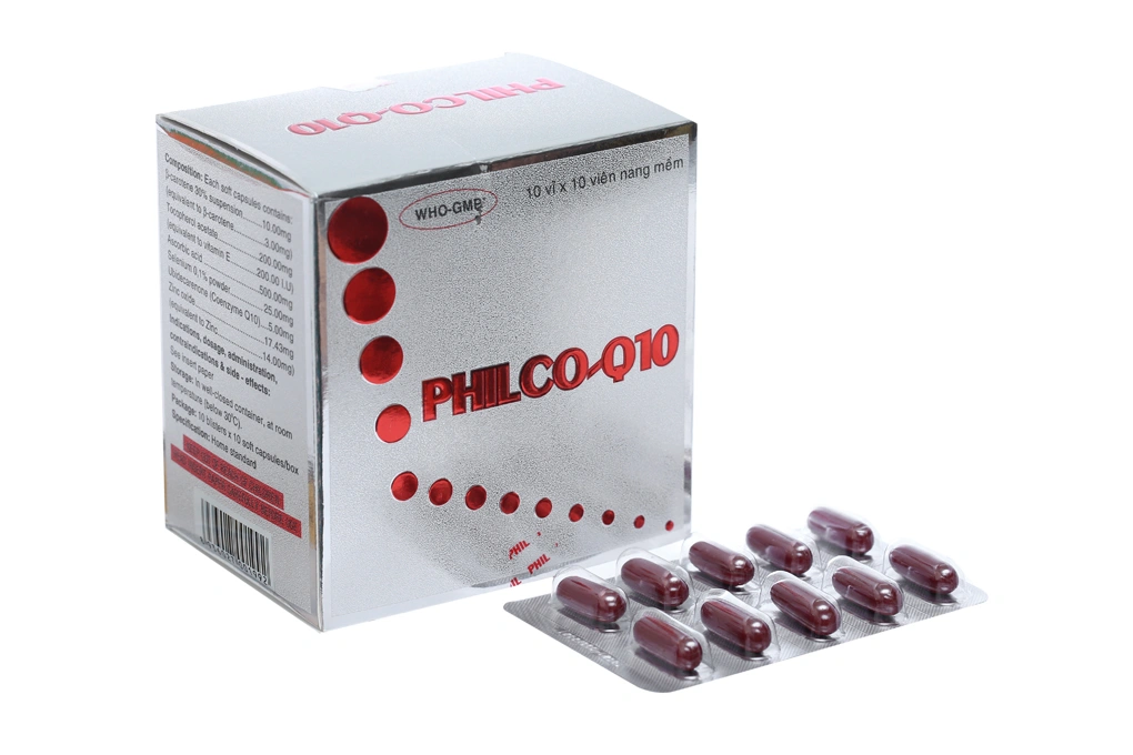 Philco-Q10 bổ sung vitamin và khoáng chất (10 vỉ x 10 viên) - 