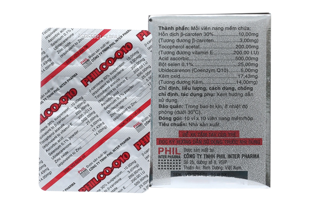 Philco-Q10 bổ sung vitamin và khoáng chất (10 vỉ x 10 viên) - 2