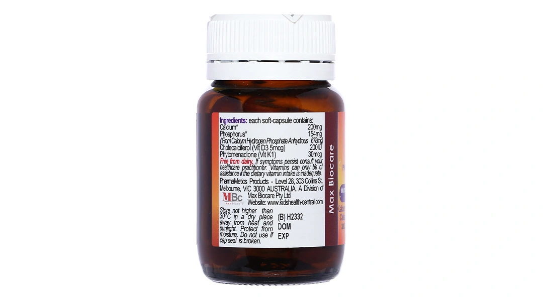 Viên nhai Pm KiddieCal bổ sung canxi và vitamin D chai 30 viên - 2