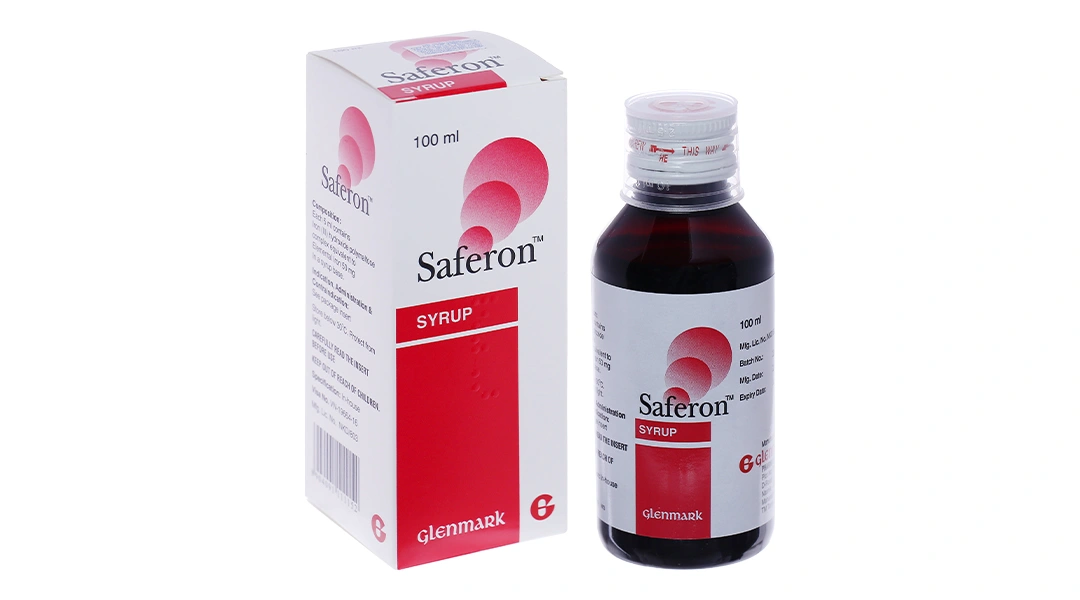 Siro Saferon 50mg/5ml trị thiếu máu, thiếu sắt chai 100ml - 