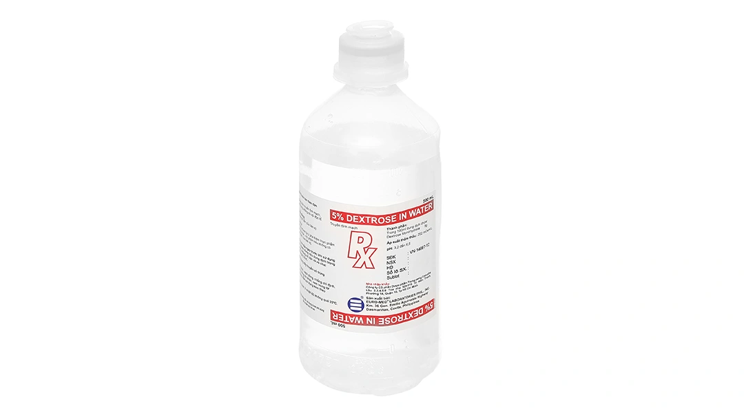 Dịch truyền 5% Dextrose In Water bổ sung nước và năng lượng chai 500ml - 