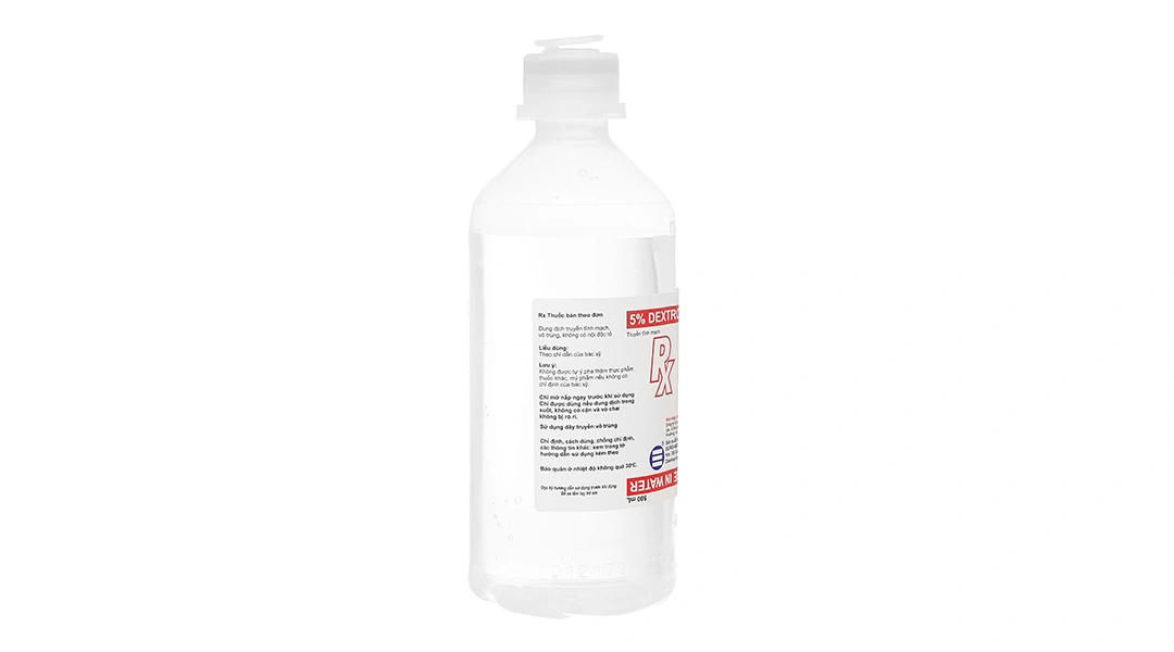 Dịch truyền 5% Dextrose In Water bổ sung nước và năng lượng chai 500ml - 1