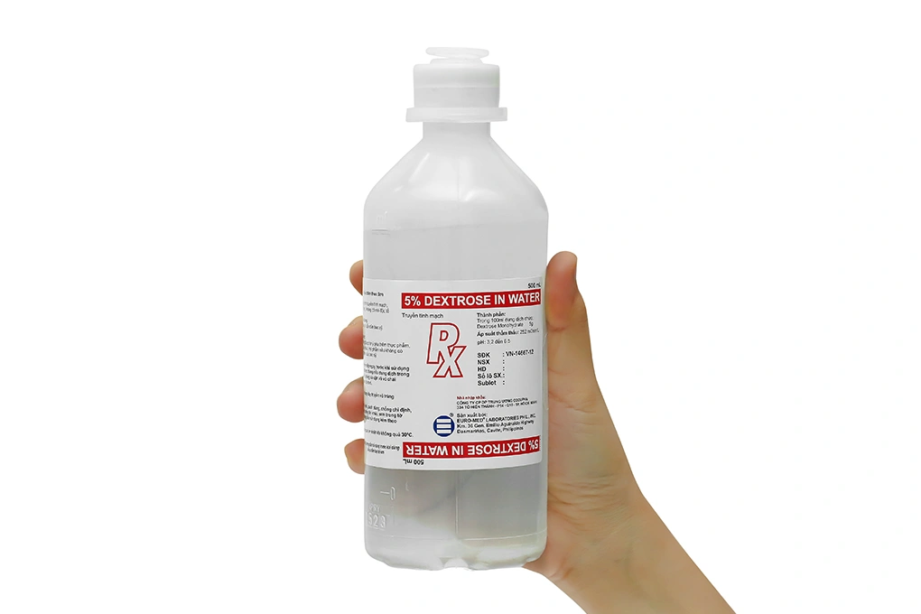 Dịch truyền 5% Dextrose In Water bổ sung nước và năng lượng chai 500ml - 3