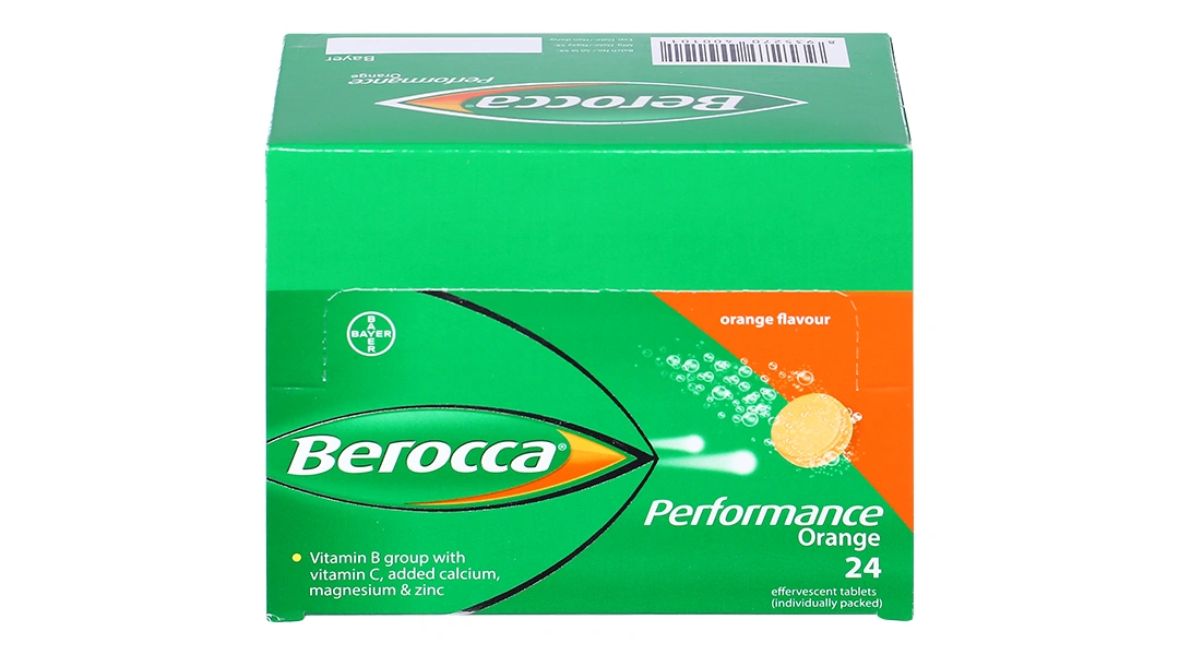 Viên nén sủi bọt Berocca Performance trị thiếu hụt vitamin C, B, kẽm (12 vỉ x 2 viên) - 1