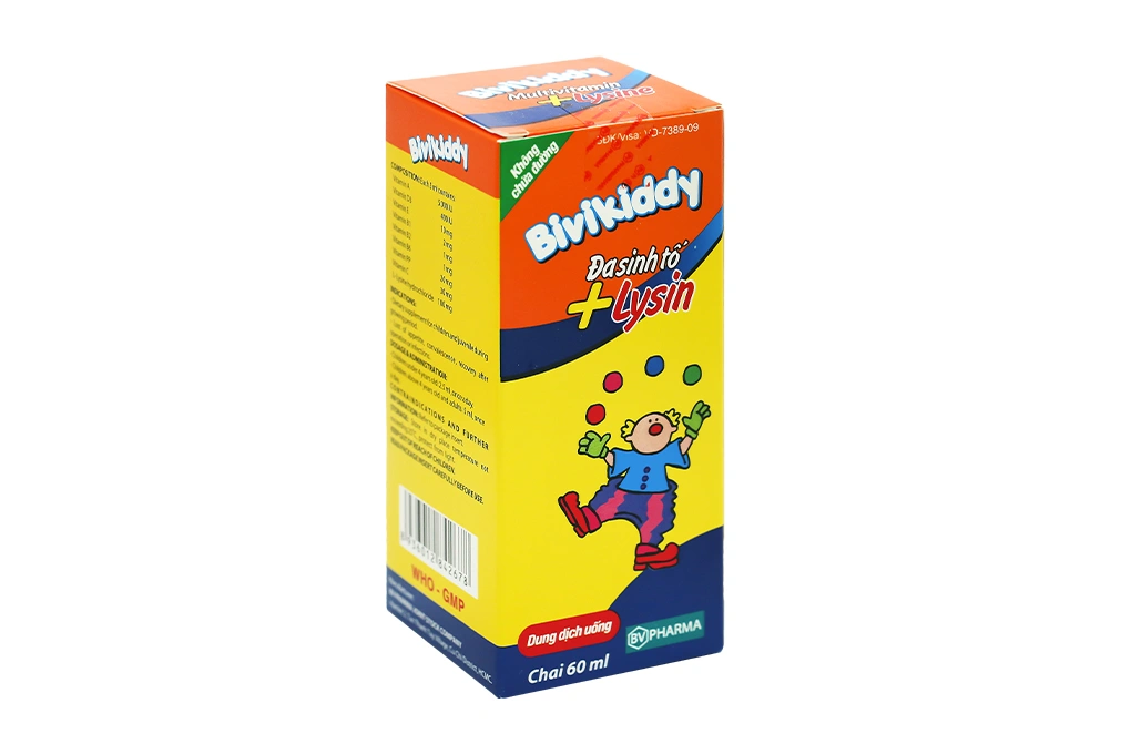 Dung dịch uống Bivikiddy bổ sung vitamin, giúp ăn ngon chai 60ml - 
