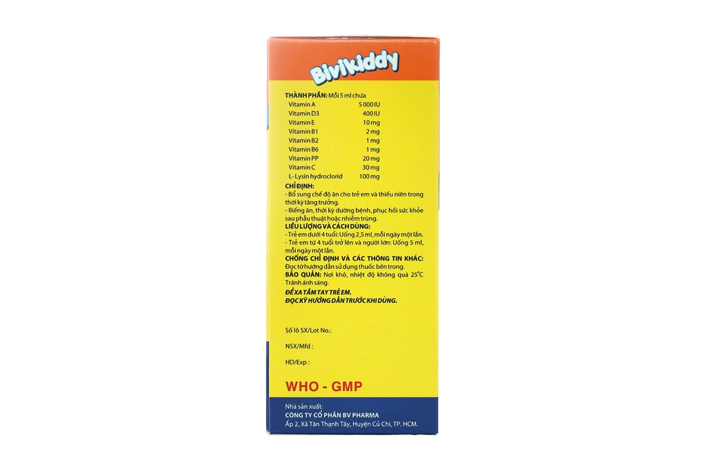 Dung dịch uống Bivikiddy bổ sung vitamin, giúp ăn ngon chai 60ml - 2