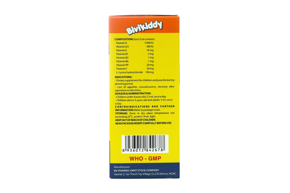 Dung dịch uống Bivikiddy bổ sung vitamin, giúp ăn ngon chai 60ml - 3