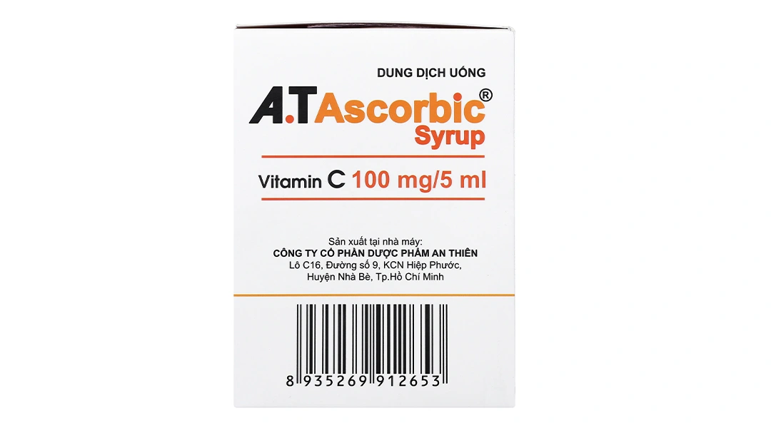 Dung dịch uống A.TAscorbic Syrup 100mg/5ml bổ sung vitamin C (30 ống x 10ml) - 3