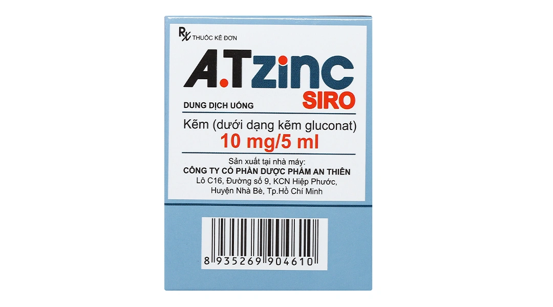 A.TZinC Siro 10mg/5ml hỗ trợ trị tiêu chảy, tăng đề kháng (30 ống x 5ml) - 3
