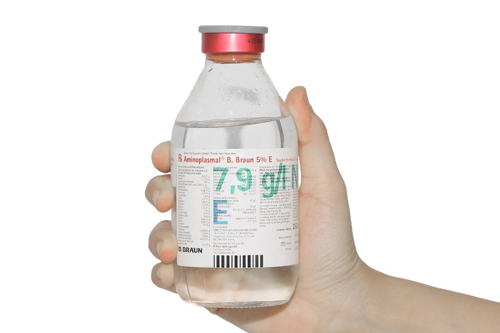 Dịch truyền Aminoplasmal B.Braun 5% E bổ sung protein chai 250ml - 2