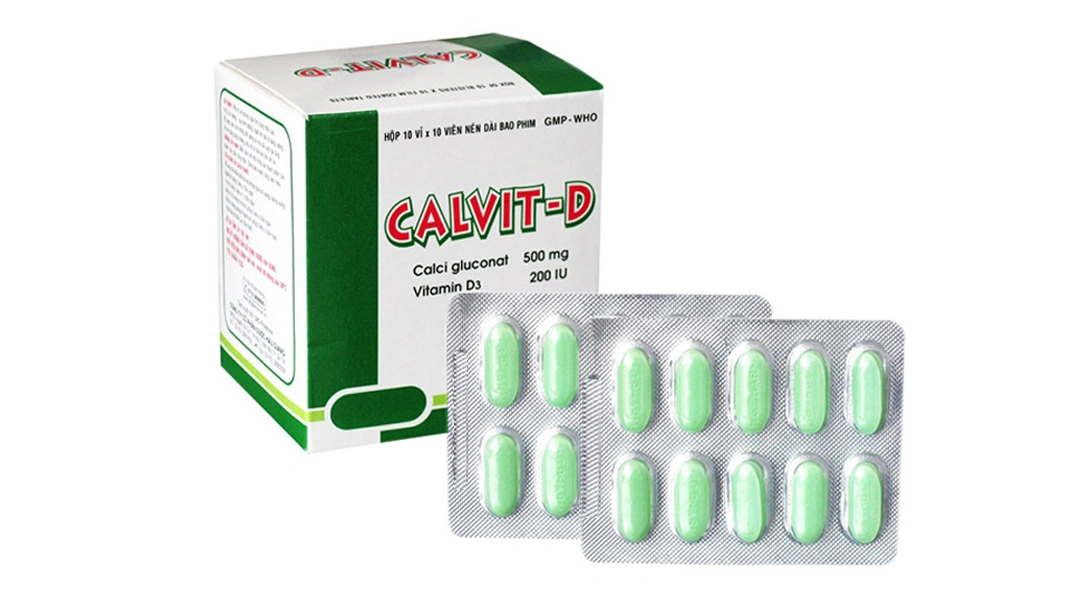 Calvit-D trị loãng xương, còi xương (10 vỉ x 10 viên) - 