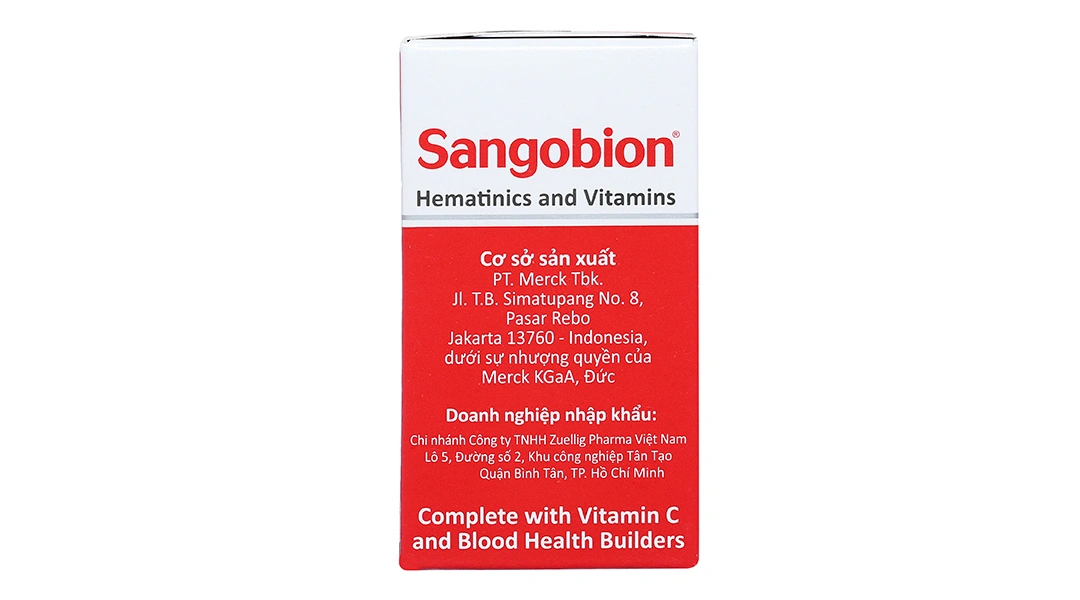 Sangobion bổ sung sắt và axit folic, trị thiếu máu (7 vỉ x 4 viên) - 2