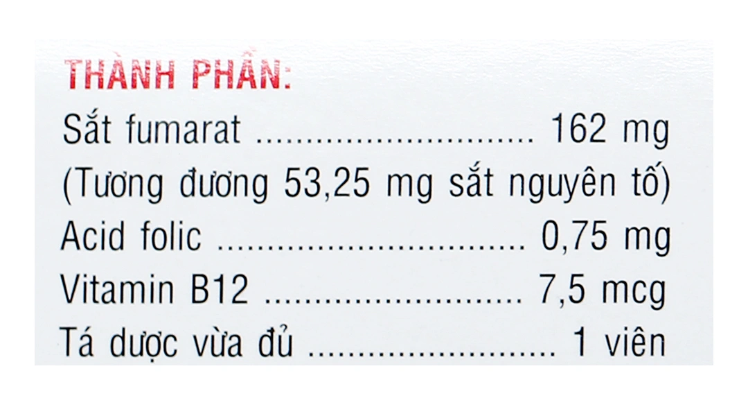 Bofit F trị thiếu máu do thiếu sắt, acid folic (3 vỉ x 10 viên) - 4