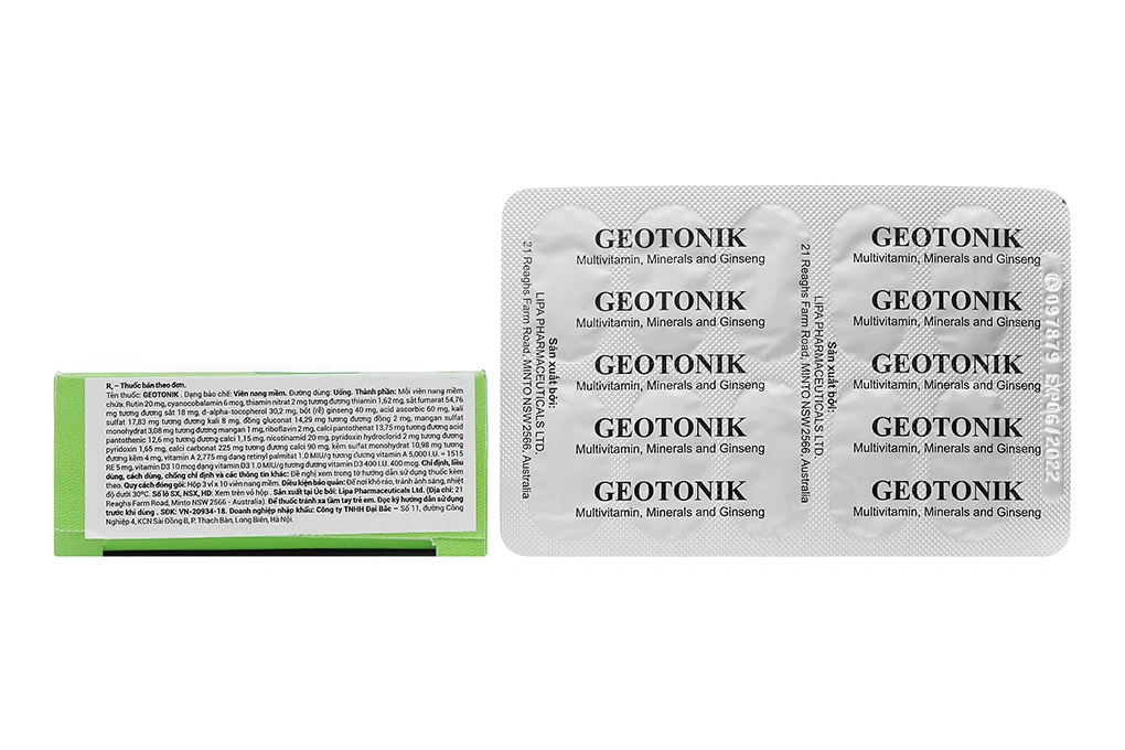 Geotonik bổ sung vitamin và khoáng chất (3 vỉ x 10 viên) - 1