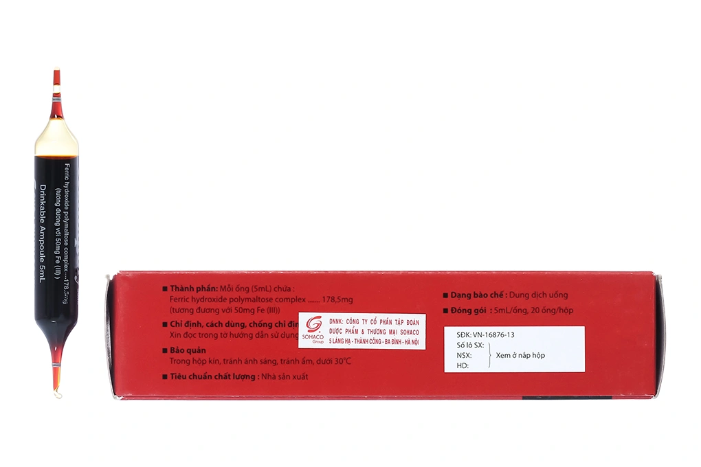 Dung dịch uống Hemopoly ngăn ngừa và trị thiếu máu do thiếu sắt (20 ống x 5ml) - 1