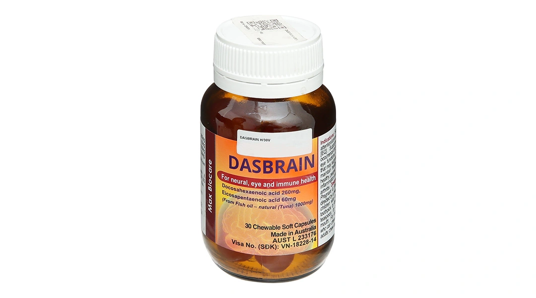 Dasbrain bổ não, tăng cường miễn dịch lọ 30 viên - 