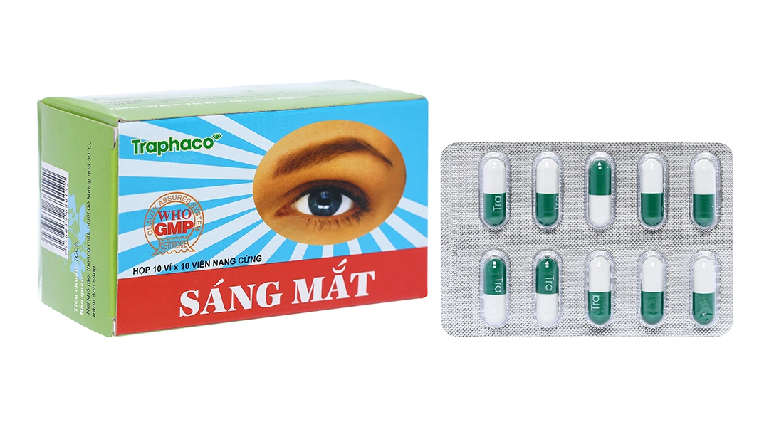 Sáng mắt Traphaco trị các bệnh về mắt, suy giảm thị lực (10 vỉ x 10 viên) - 