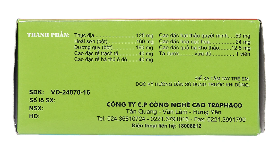 Sáng mắt Traphaco trị các bệnh về mắt, suy giảm thị lực (10 vỉ x 10 viên) - 3