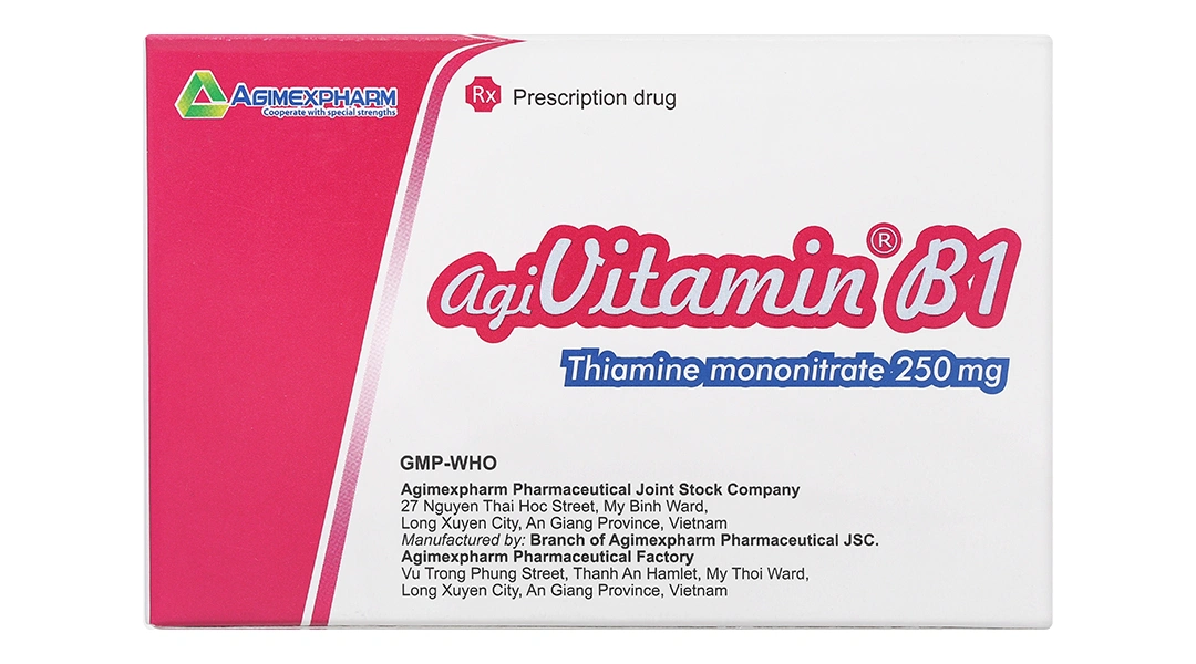 Agivitamin B1 250mg trị thiếu thiamin (10 vỉ x 10 viên) - 1