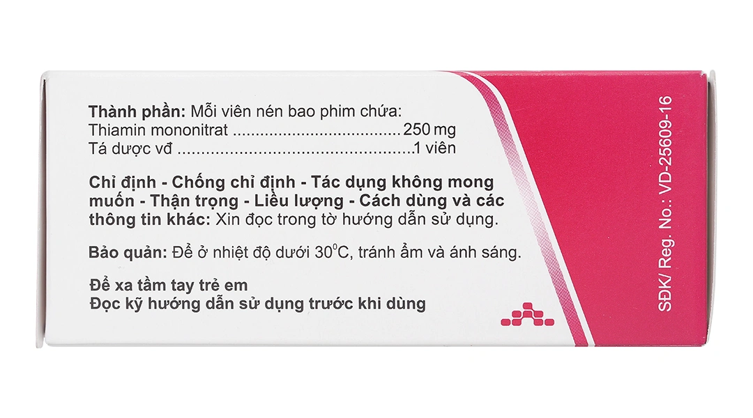 Agivitamin B1 250mg trị thiếu thiamin (10 vỉ x 10 viên) - 2