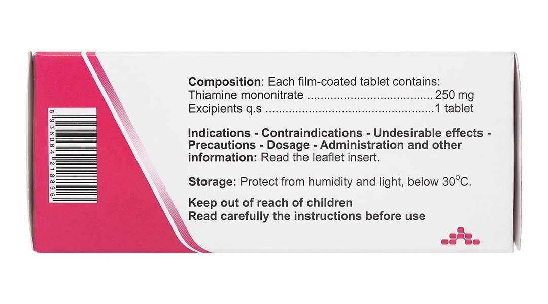 Agivitamin B1 250mg trị thiếu thiamin (10 vỉ x 10 viên) - 3