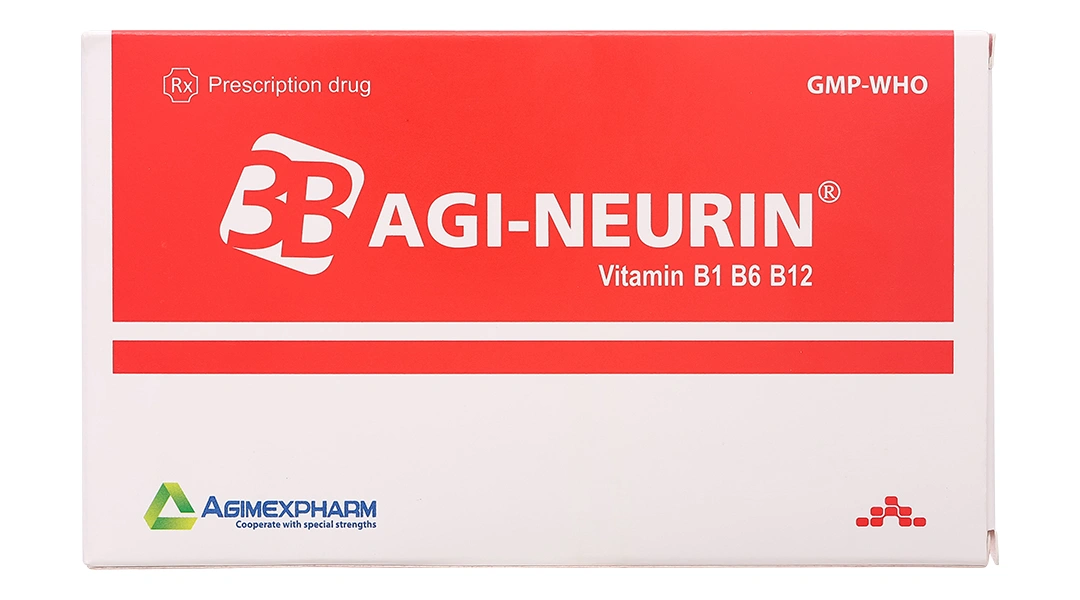 Agi-Neurin điều trị và dự phòng thiếu vitamin B1, B6, B12 (10 vỉ x 10 viên) - 1