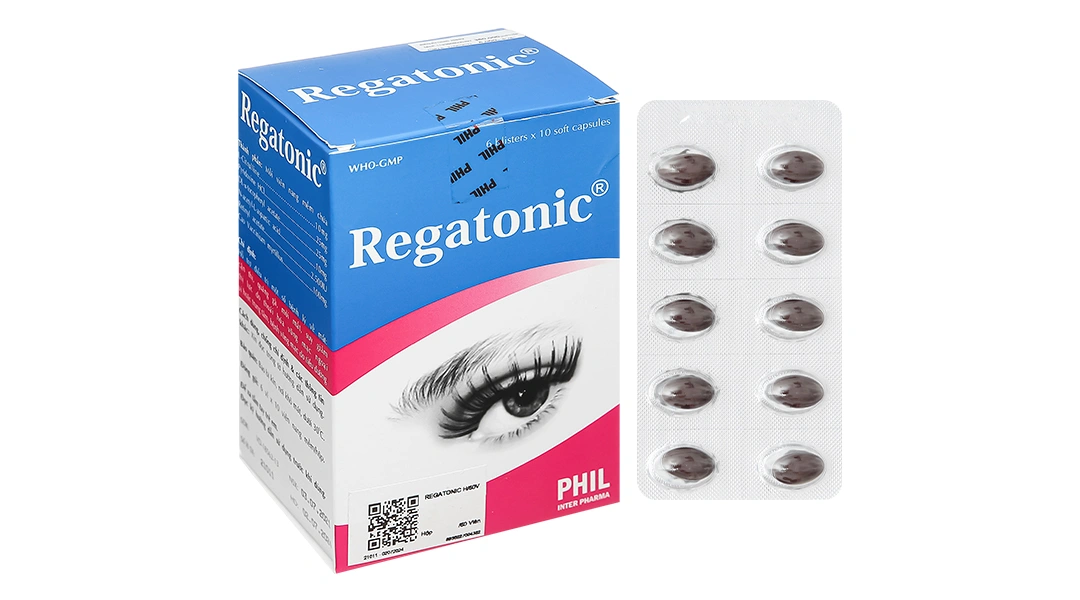 Regatonic hỗ trợ điều trị một số bệnh lý về mắt, cải thiện thị lực (6 vỉ x 10 viên) - 