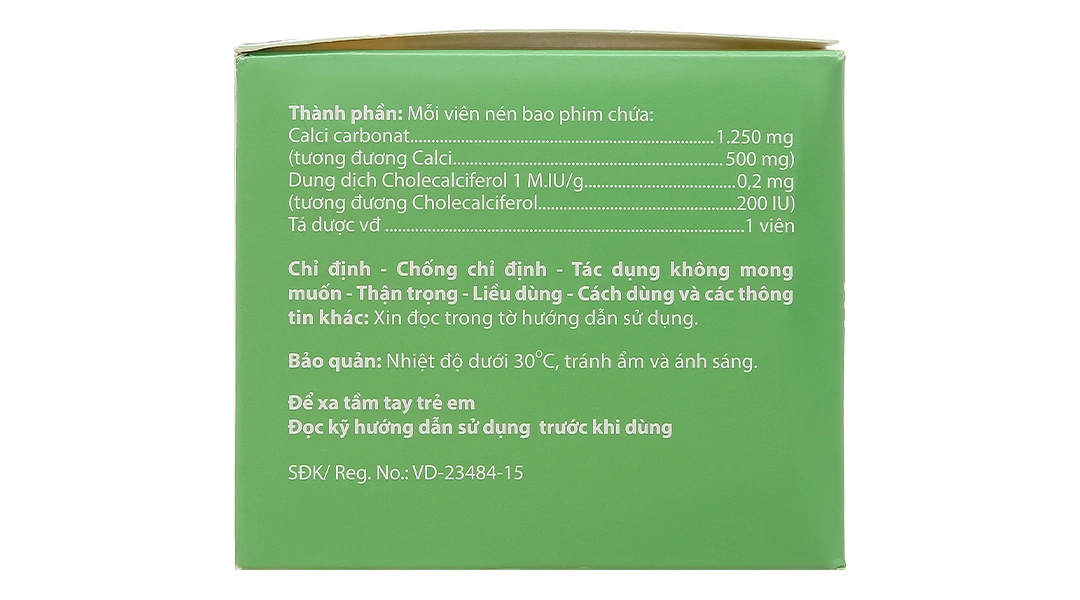 Agi-Calci bổ sung canxi, trị loãng xương (20 vỉ x 10 viên) - 3