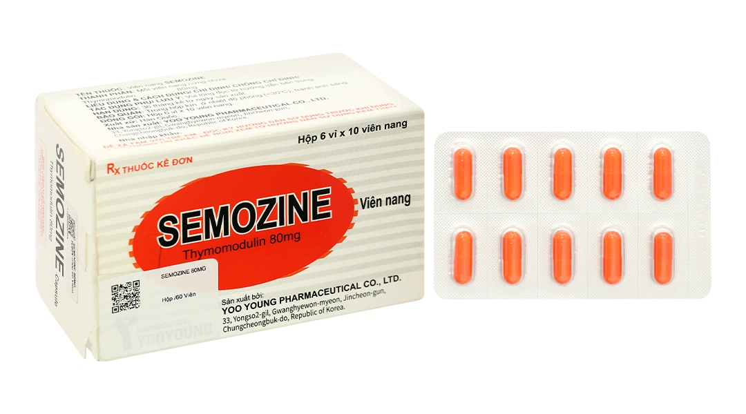 Semozine 80mg tăng cường miễn dịch, hỗ trợ trị nhiễm khuẩn hô hấp (6 vỉ x 10 viên) - 