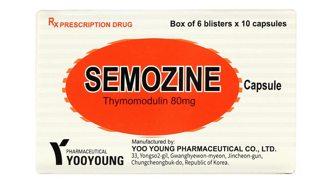 Semozine 80mg tăng cường miễn dịch, hỗ trợ trị nhiễm khuẩn hô hấp (6 vỉ x 10 viên) - 1