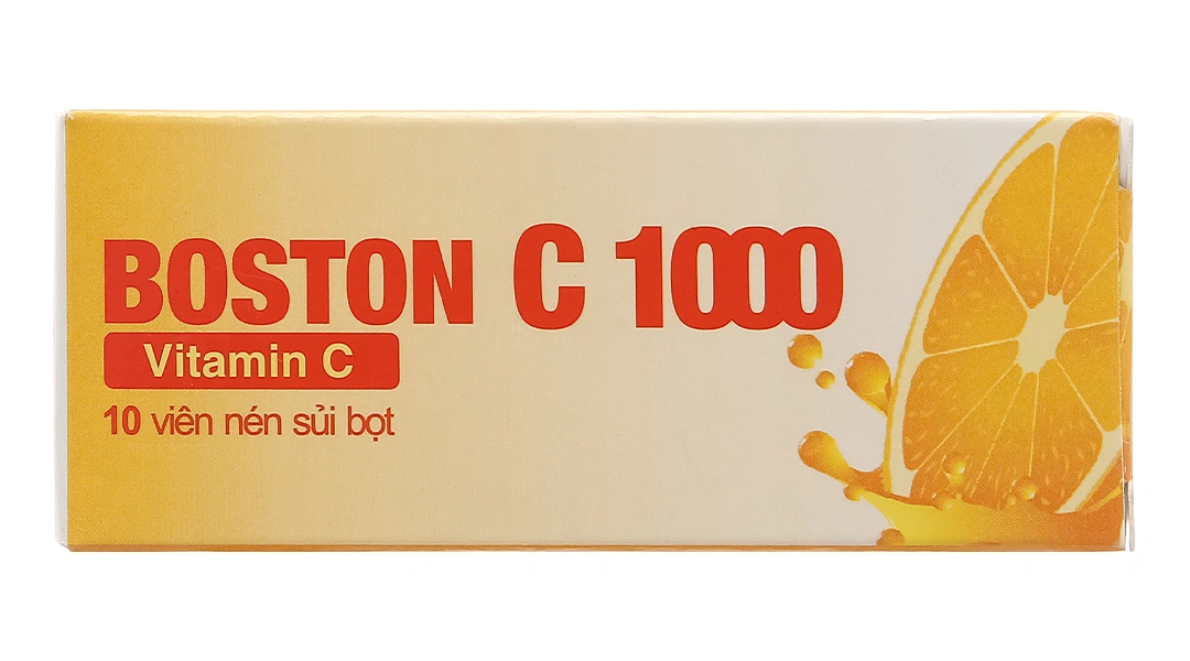 Viên nén sủi bọt Boston C 1000 trị tình trạng mệt mỏi tuýp 10 viên - 1