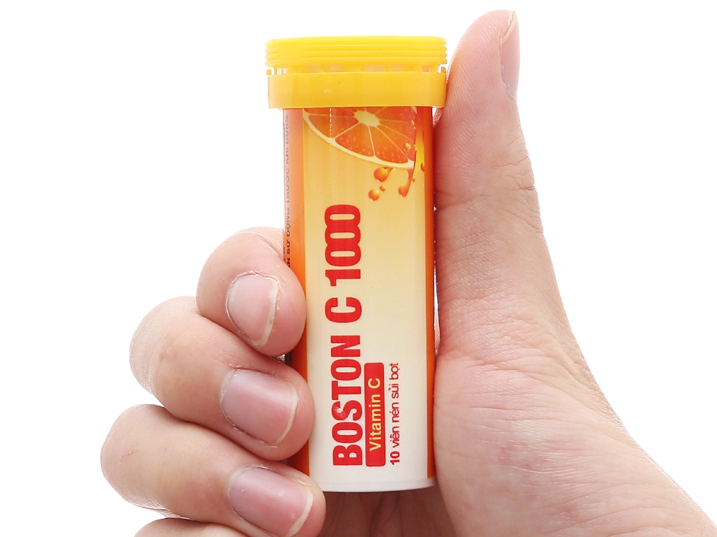 Viên nén sủi bọt Boston C 1000 trị tình trạng mệt mỏi tuýp 10 viên - 5