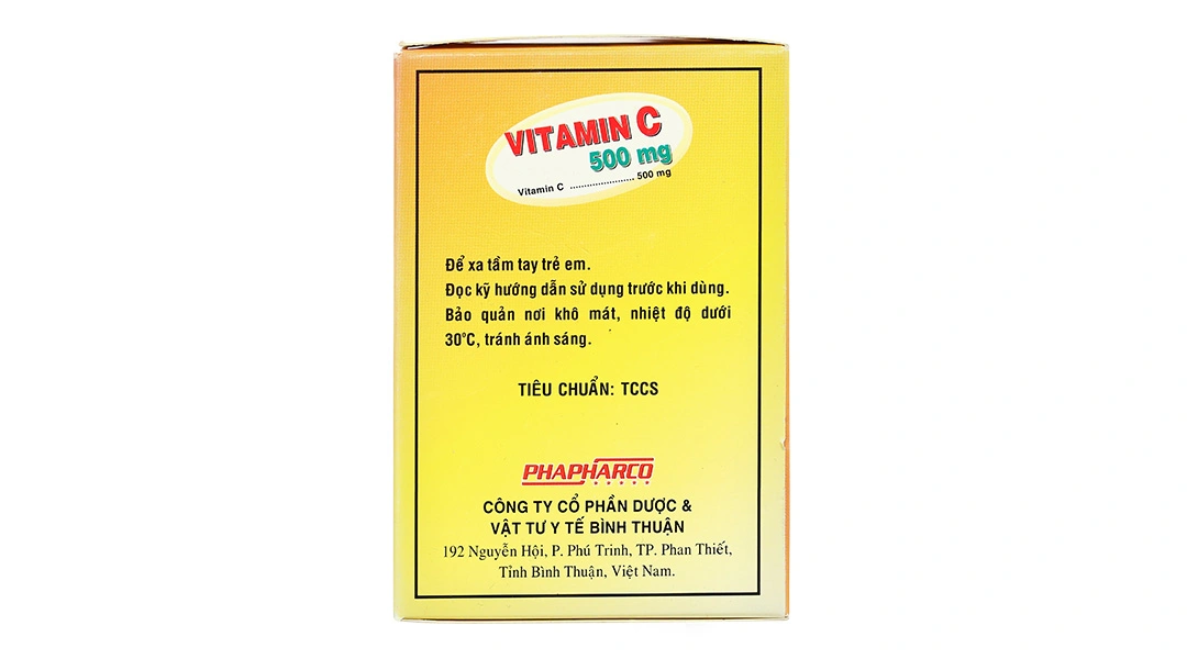 Vitamin C 500mg Phapharco phòng và trị thiếu hụt vitamin C (10 vỉ x 10 viên) - 3